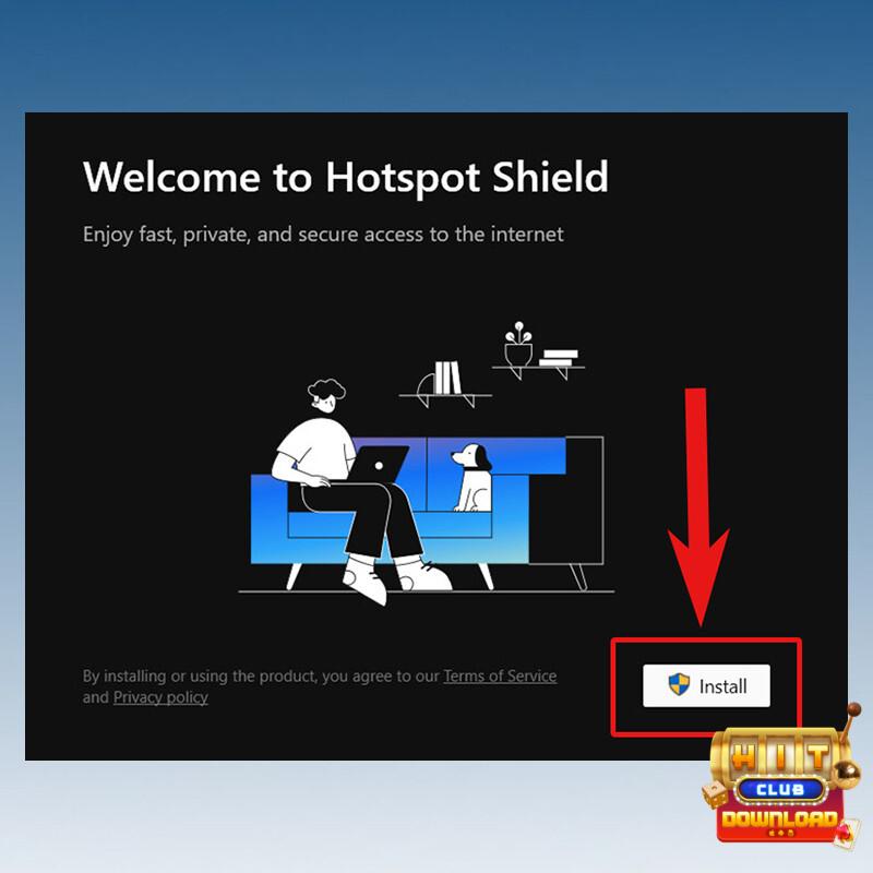Hoàn tất cài đặt phần mềm fake IP Hotspot Shield