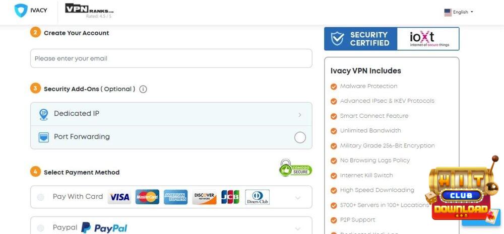 Anh em đăng ký thông tin mua tài khoản IVacy VPN
