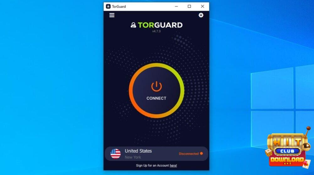 Lúc này bạn chỉ cần nhấn kết nối để TorGuard VPN có thể hoạt động